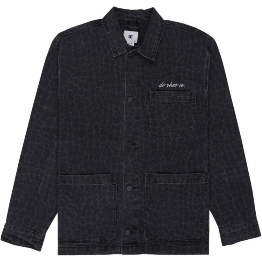 2026 DC Shoes Mens Hawkshaw Snake Overshirt EDYWT03278-KVJ6 - Laser Scales Snake